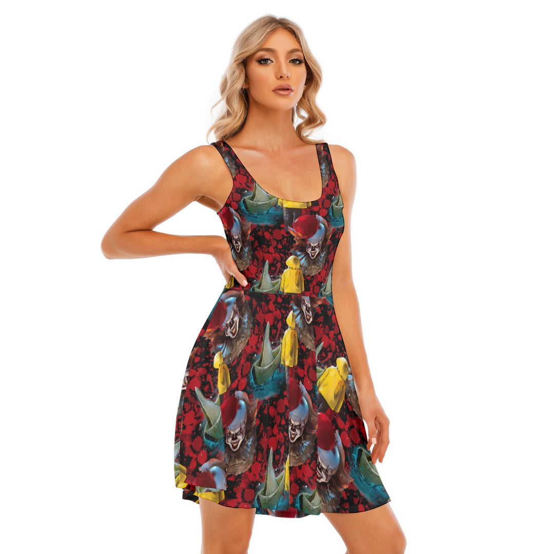 Pennywise IT All over print women's tank dress with pockets