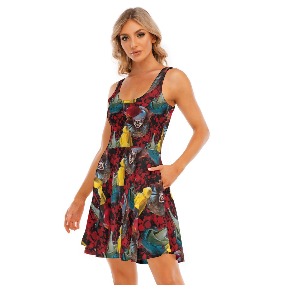 Pennywise IT All over print women's tank dress with pockets