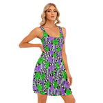 Load image into Gallery viewer, Pastel Beetlejuice All over print women&#39;s tank dress with pockets
