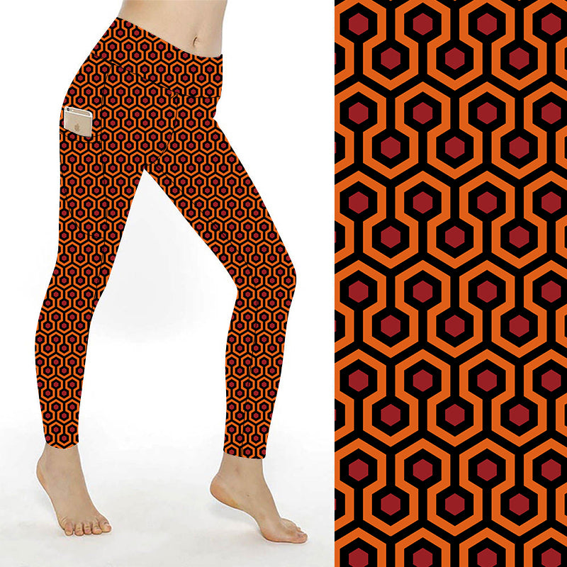 Shining Carpet Leggings with Pockets