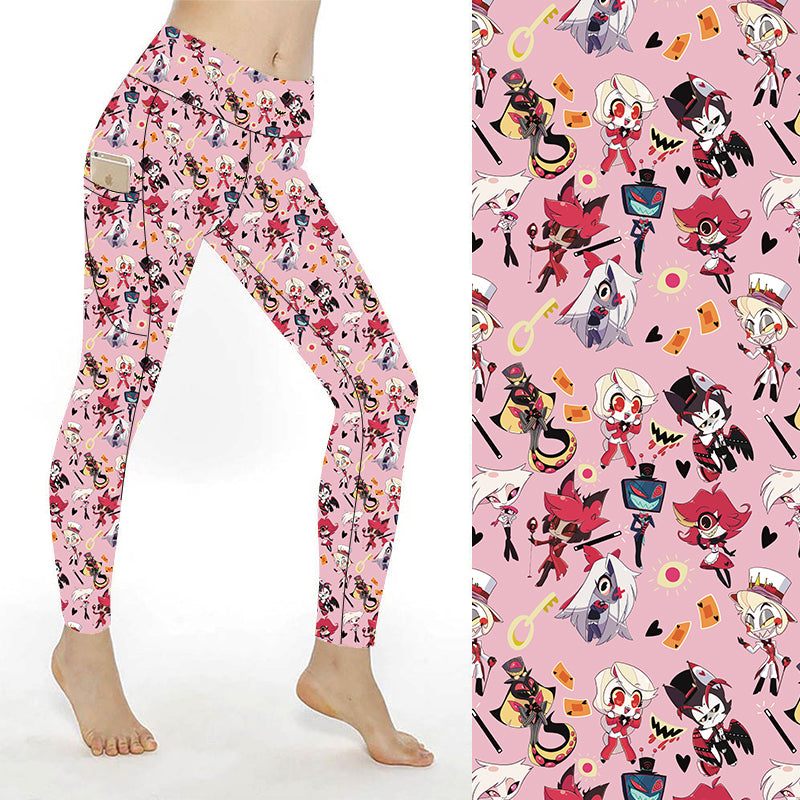 Hazbin Hotel Leggings with Pockets