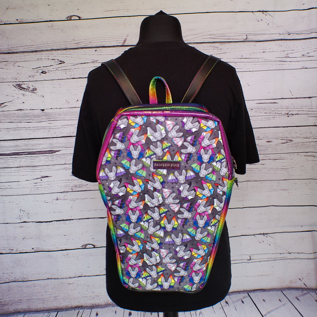 Pride Bats Coffin Shaped Backpack