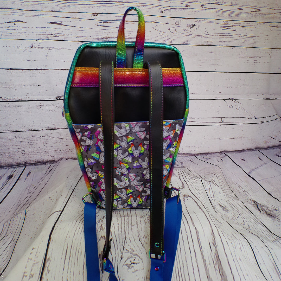 Pride Bats Coffin Shaped Backpack