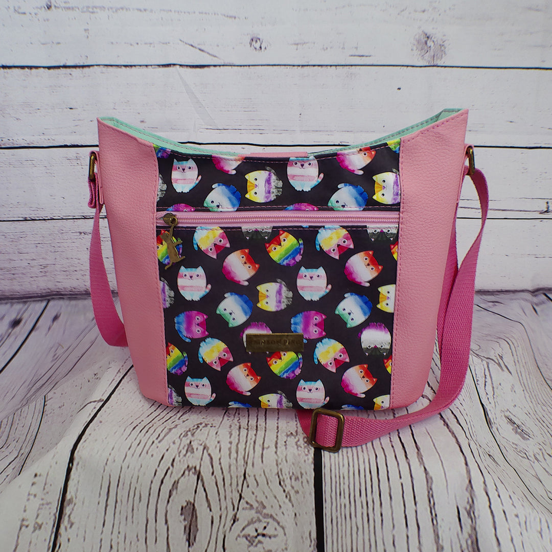 Pride Cats themed cross body hobo bag