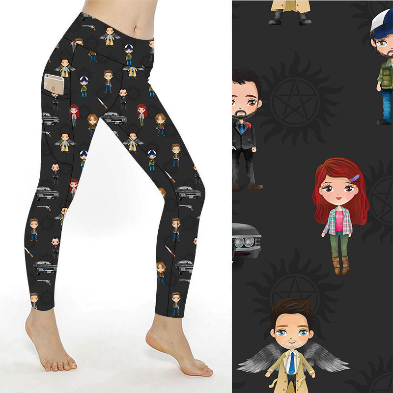 Supernatural Chibi Leggings with Pockets