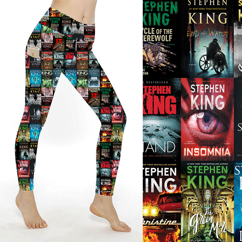 Stephen King Book Leggings with Pockets