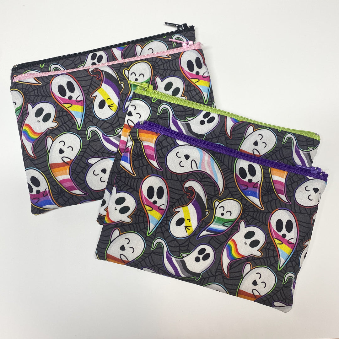 Pride Ghosts themed Waterproof zipper pouch