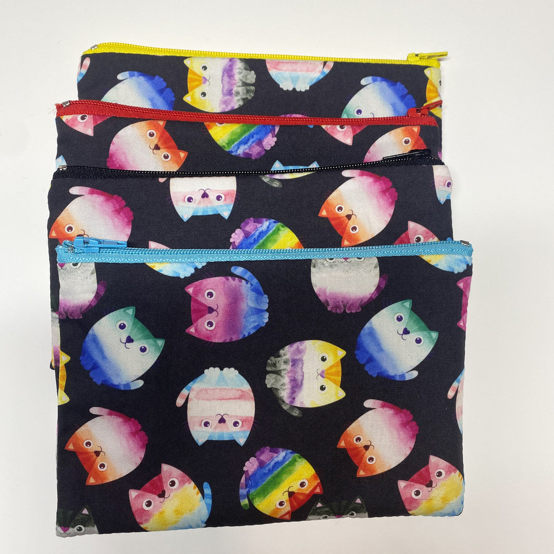 Pride Cats themed Waterproof zipper pouch