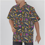 Load image into Gallery viewer, Black Tossed DnD All-Over Print Men&#39;s Hawaiian Shirt
