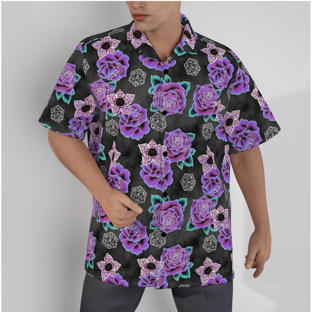 Dice and Demogorgon All-Over Print Men's Hawaiian Shirt