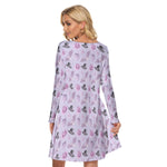 Load image into Gallery viewer, Pastel Halloween All over print women&#39;s crew dress with pockets
