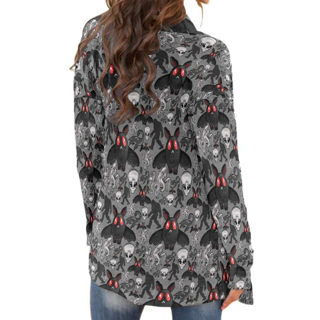 Cryptids All over print waterfall cardigan