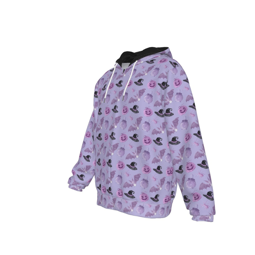 Pastel Halloween All-Over Print Zip Up Hoodie With Pocket, Unisex Hoodie Design