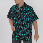 Load image into Gallery viewer, Neon Cats All-Over Print Men&#39;s Hawaiian Shirt
