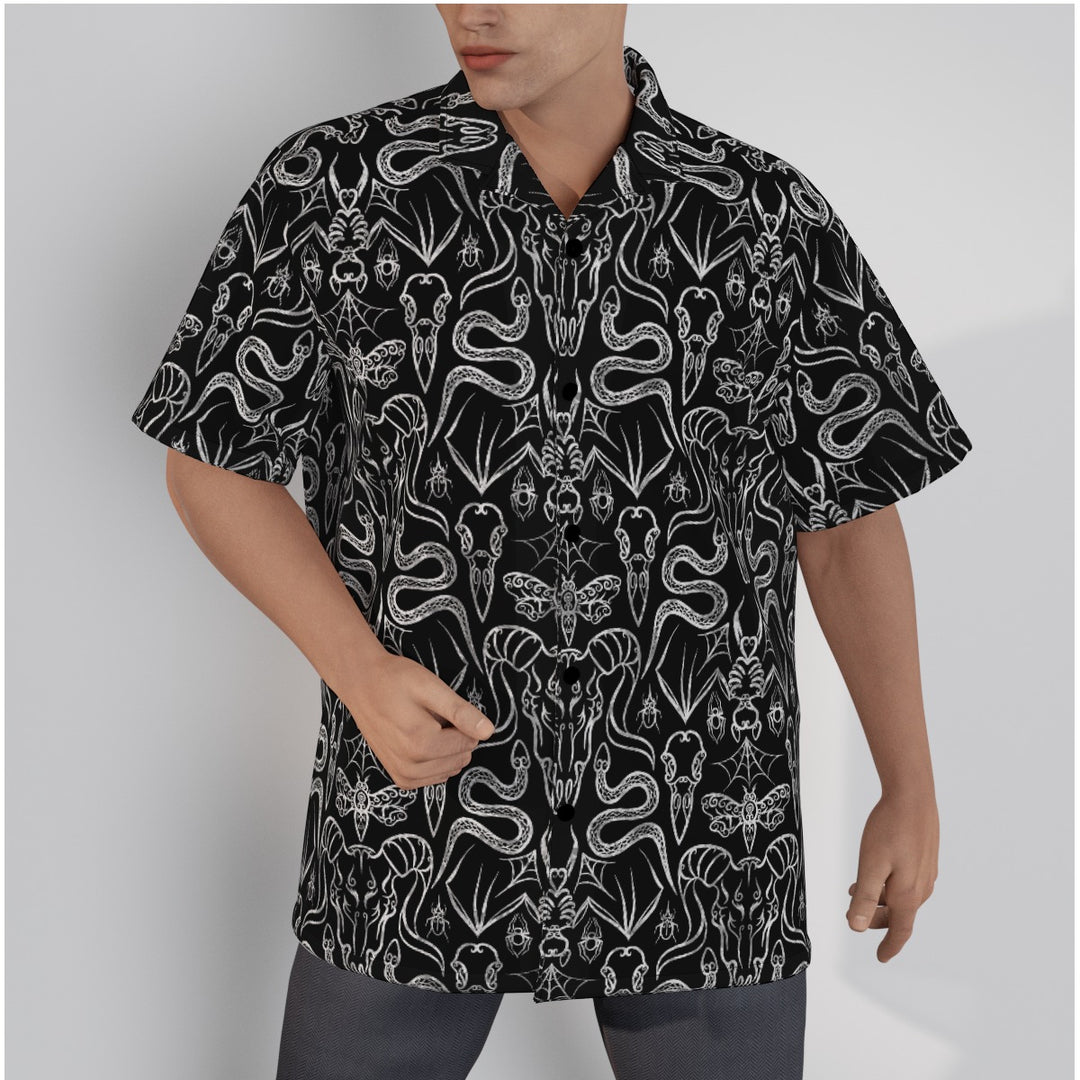 Sketchy Cryptids All-Over Print Men's Hawaiian Shirt