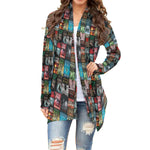 Load image into Gallery viewer, Stephen King Books All over print waterfall cardigan
