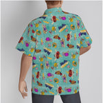 Load image into Gallery viewer, Blue DnD Dice All-Over Print Men&#39;s Hawaiian Shirt
