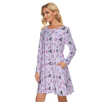 Load image into Gallery viewer, Pastel Halloween All over print women&#39;s crew dress with pockets
