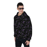 Load image into Gallery viewer, Purple Roses and cobwebs All-Over Print Zip Up Hoodie With Pocket, Unisex Hoodie Design
