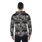 Load image into Gallery viewer, Cryptids All-Over Print Zip Up Hoodie With Pocket, Unisex Monster Hoodie Design
