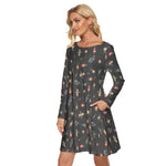 Load image into Gallery viewer, Supernatural All over print women&#39;s crew dress with pockets
