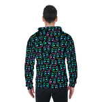 Load image into Gallery viewer, Neon cats All-Over Print Zip Up Hoodie With Pocket, Unisex Hoodie Design
