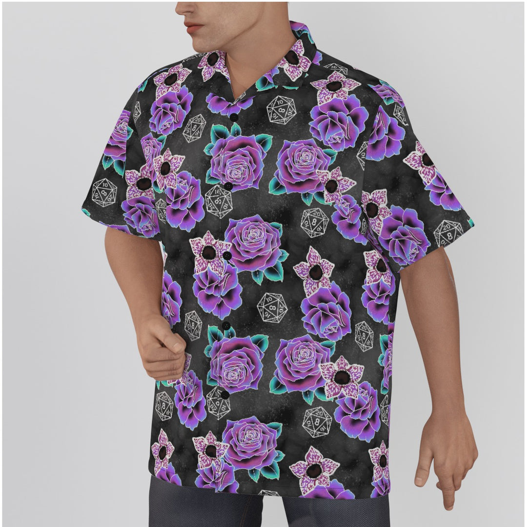 Dice and Demogorgon All-Over Print Men's Hawaiian Shirt