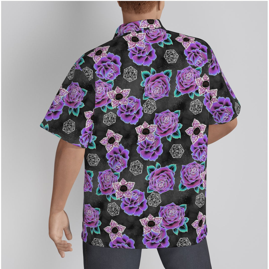 Dice and Demogorgon All-Over Print Men's Hawaiian Shirt