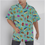 Load image into Gallery viewer, Blue DnD Dice All-Over Print Men&#39;s Hawaiian Shirt
