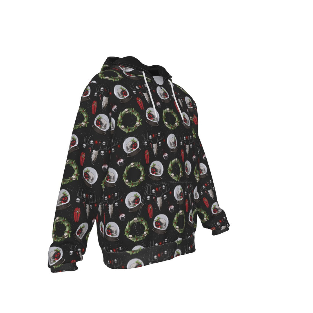 Holiday Horror All-Over Print Zip Up Hoodie With Pocket, Unisex Hoodie Design