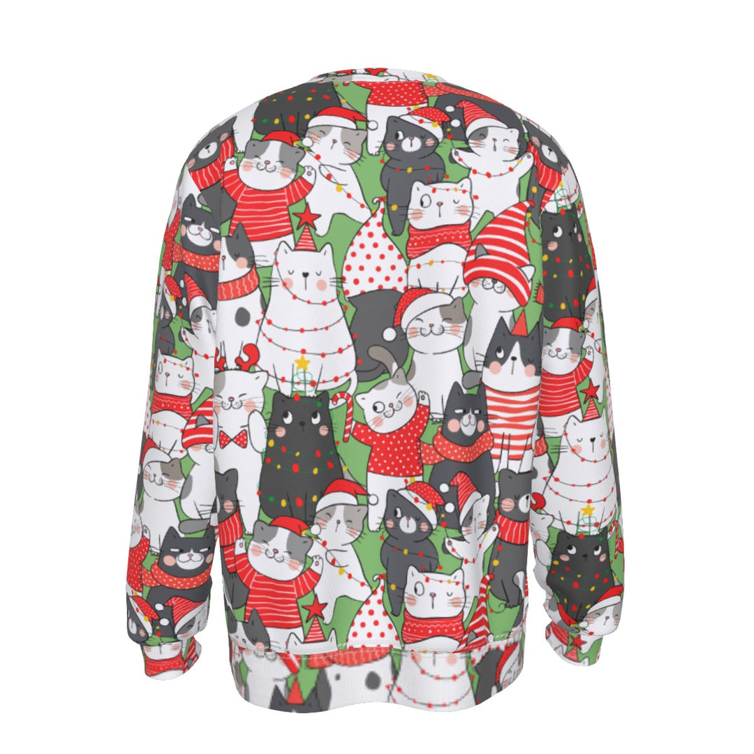 Christmas Cats All-Over Print sweatshirt