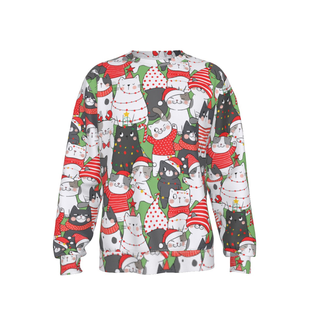 Christmas Cats All-Over Print sweatshirt