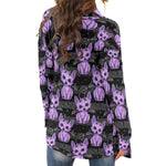 Load image into Gallery viewer, Cat out of Hell All over print waterfall cardigan
