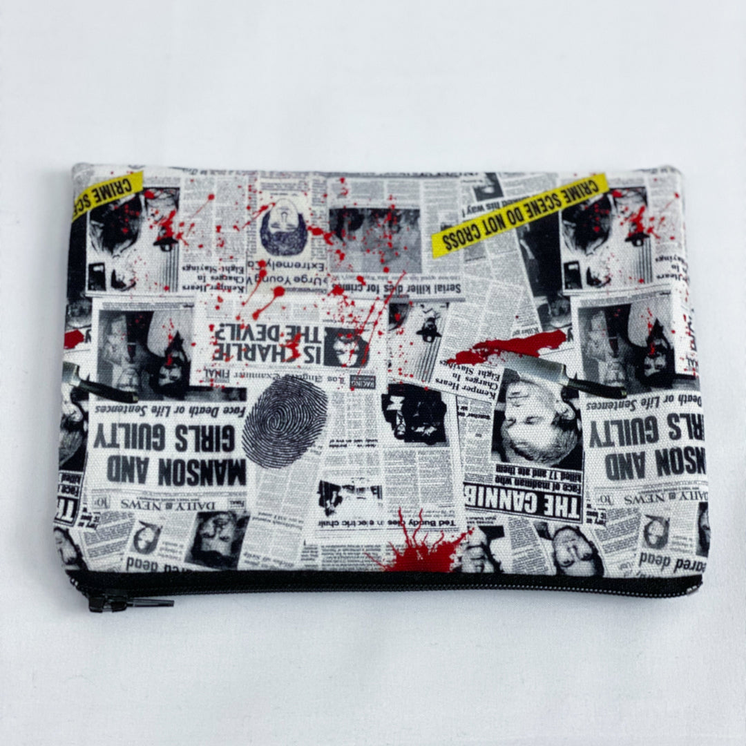 True Crime Waterproof zipper pouch