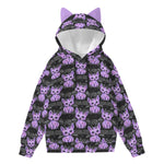 Load image into Gallery viewer, Cat out of Hell All-Over Print Women’s Hoodie With Cat Ears
