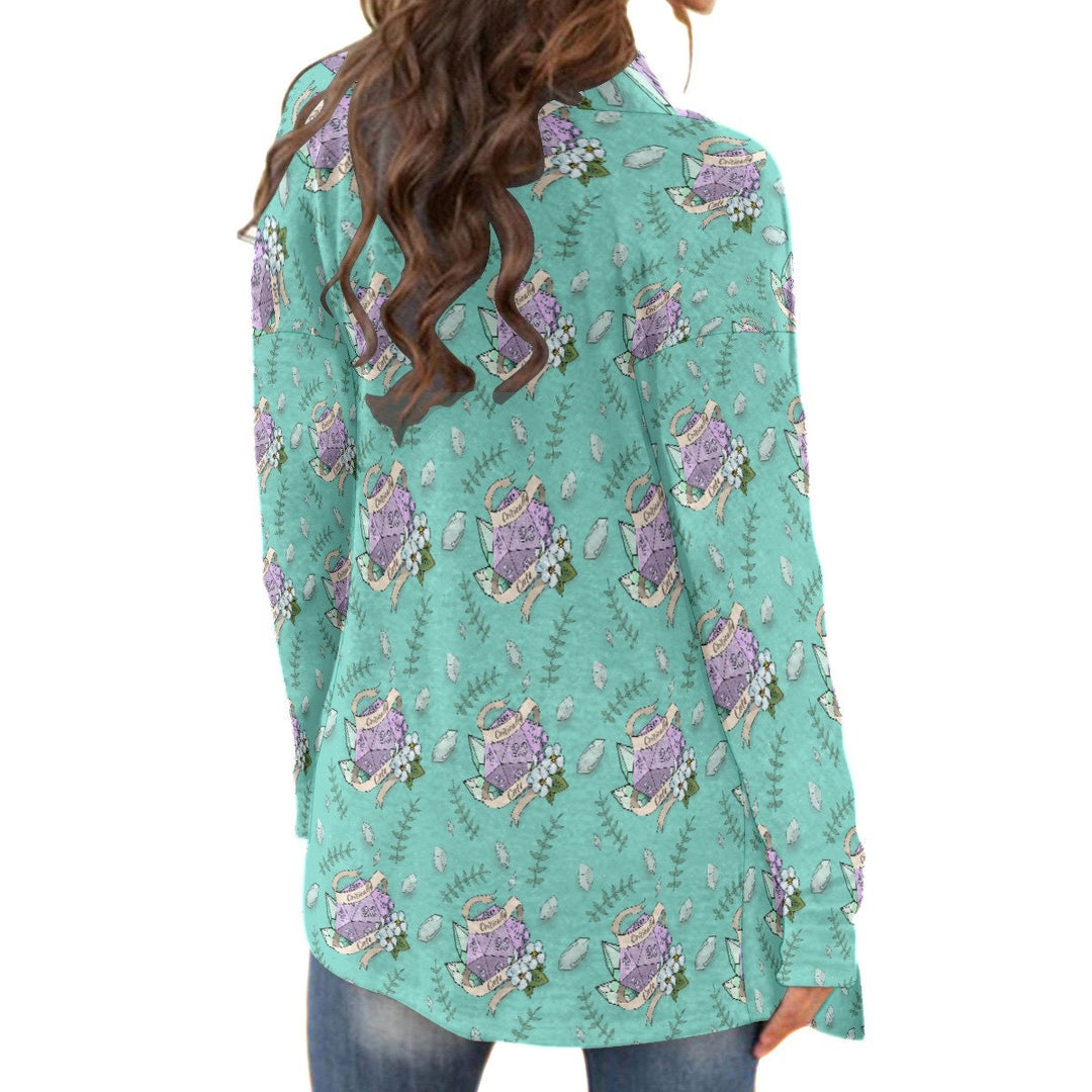 Critically Cute All over print waterfall cardigan