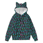 Load image into Gallery viewer, Neon Cats All-Over Print Women’s Hoodie With Cat Ears
