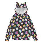 Load image into Gallery viewer, Pride Cats All-Over Print Women’s Hoodie With Cat Ears
