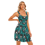 Load image into Gallery viewer, Spooky love All over print women&#39;s tank dress with pockets
