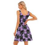 Load image into Gallery viewer, Cat out of Hell All over print women&#39;s tank dress with pockets
