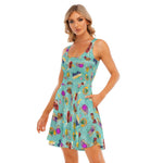 Load image into Gallery viewer, DnD dice print All over print women&#39;s tank dress with pockets
