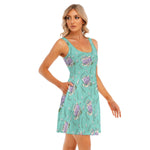 Load image into Gallery viewer, Critically Cute All over print women&#39;s tank dress with pockets
