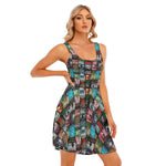 Load image into Gallery viewer, Stephen King Book All over print women&#39;s tank dress with pockets
