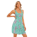 Load image into Gallery viewer, Critically Cute All over print women&#39;s tank dress with pockets
