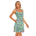 Load image into Gallery viewer, DnD dice print All over print women&#39;s tank dress with pockets
