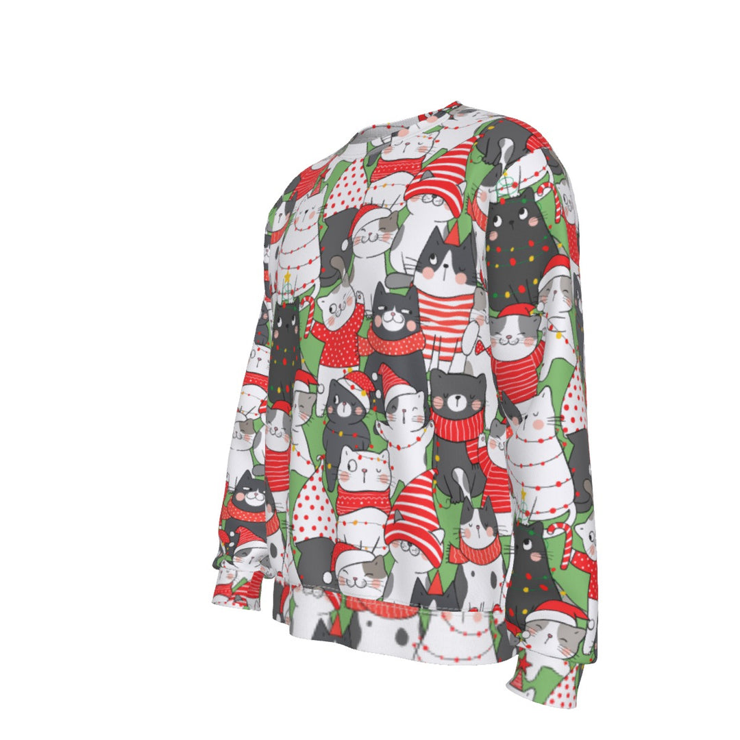 Christmas Cats All-Over Print sweatshirt