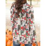 Load image into Gallery viewer, Christmas Cats All over print waterfall cardigan
