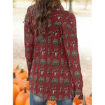 Load image into Gallery viewer, Ghoulish Yule All over print waterfall cardigan
